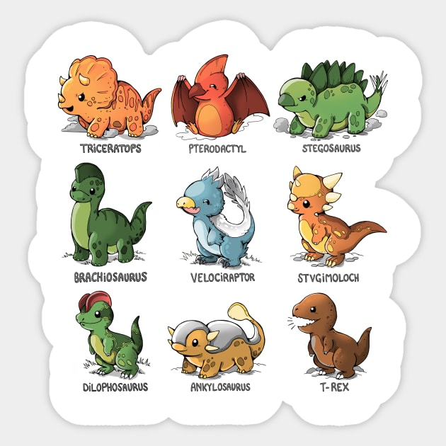 Dinosaurs Sticker by Vallina84